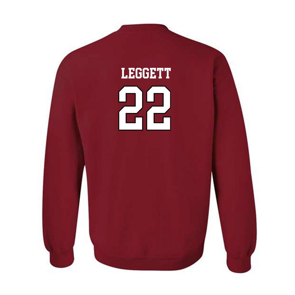 Troy - NCAA Women's Basketball : Rachel Leggett - Cardinal Red Crewneck Sweatshirt-1