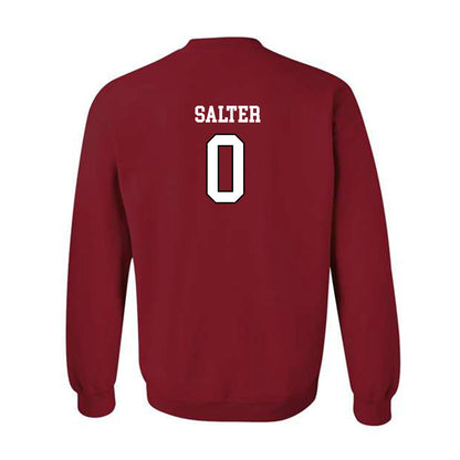 Troy - NCAA Women's Basketball : Detavia Salter - Cardinal Red Crewneck Sweatshirt-1