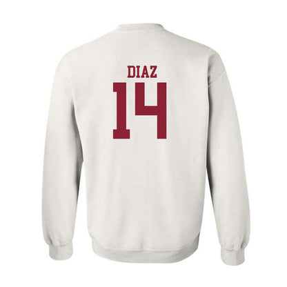 Troy - NCAA Baseball : Zaid Diaz - Generic Sports Shersey Crewneck Sweatshirt-1