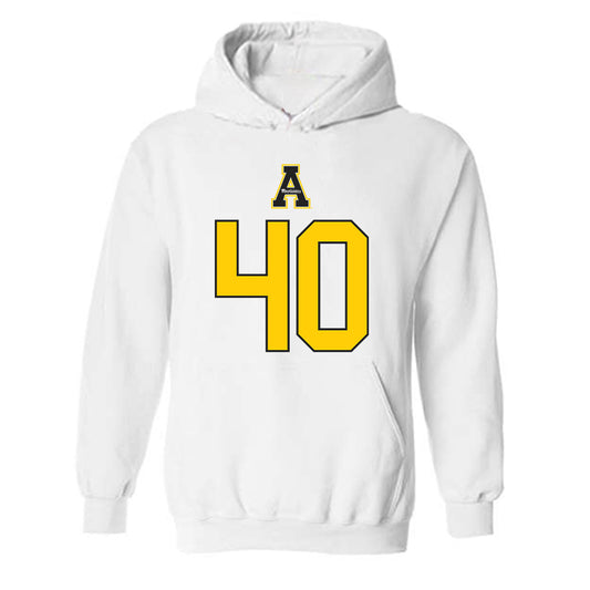 App State - NCAA Football : Jaxson Dunn - Generic Shersey Hooded Sweatshirt-0