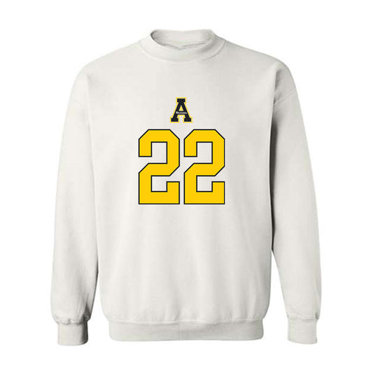 App State - NCAA Football : Semaj Fleming - Generic Shersey Crewneck Sweatshirt-0