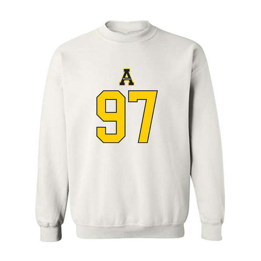 App State - NCAA Football : Xavier Joseph - Generic Shersey Crewneck Sweatshirt-0