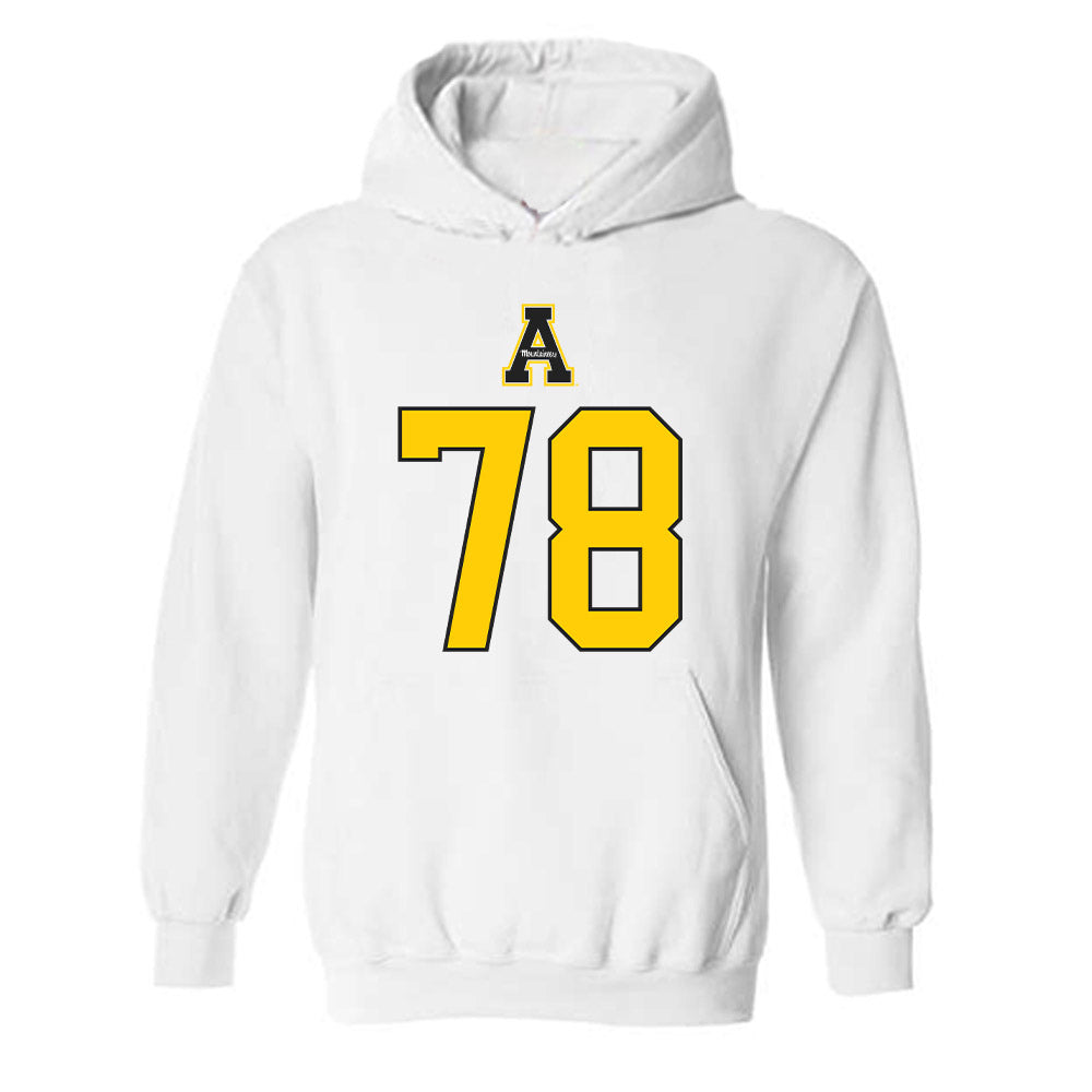App State - NCAA Football : Tyriq Poindexter - Generic Shersey Hooded Sweatshirt-0
