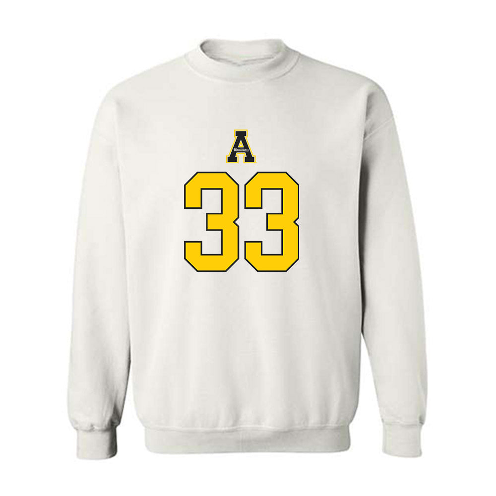 App State - NCAA Football : Aiden Benton - Generic Shersey Crewneck Sweatshirt-0