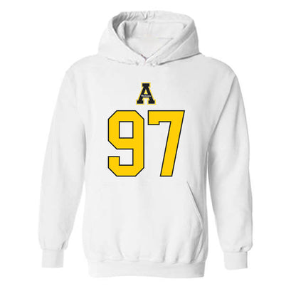 App State - NCAA Football : Xavier Joseph - Generic Shersey Hooded Sweatshirt-0