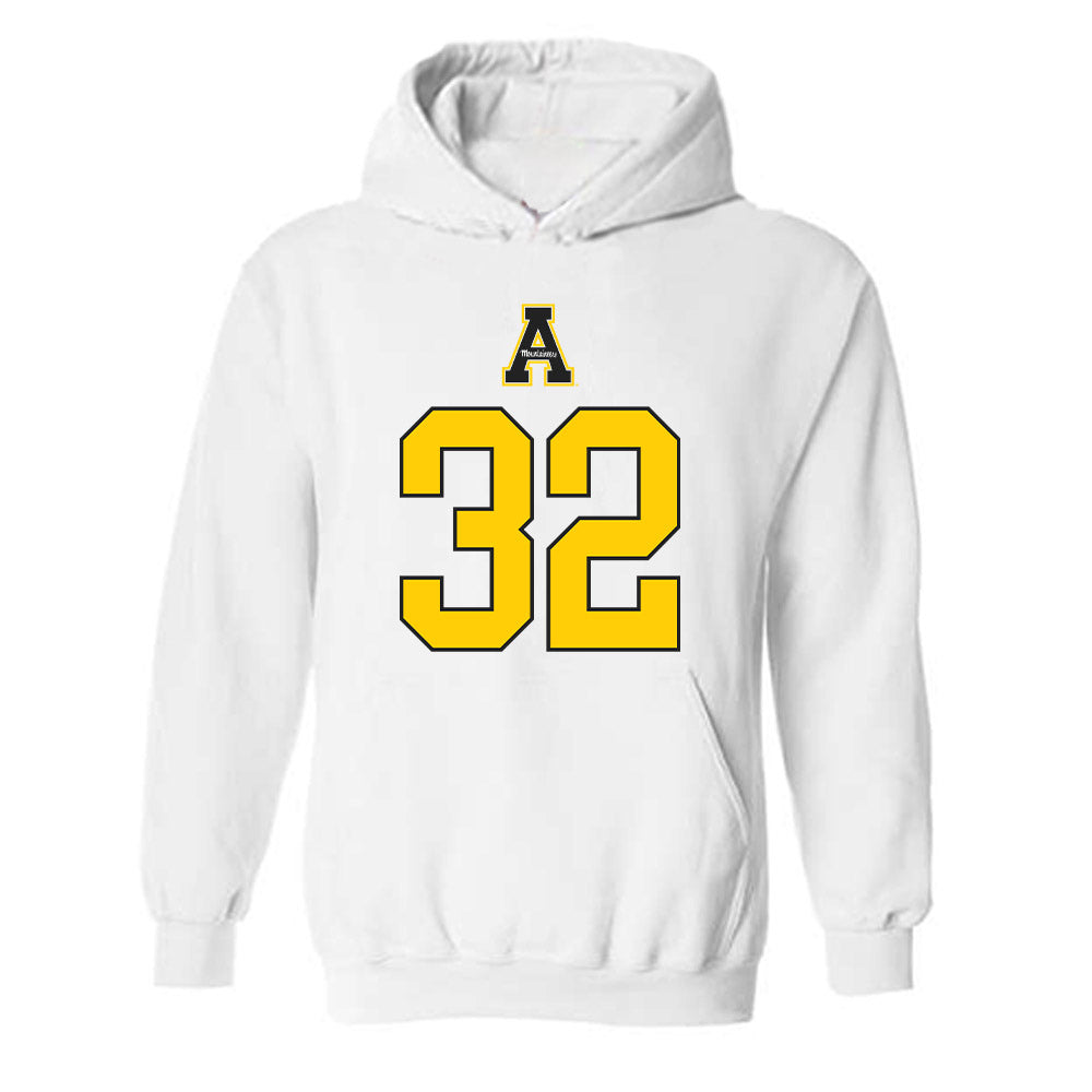 App State - NCAA Men's Basketball : Luke Ledford - Generic Shersey Hooded Sweatshirt-0