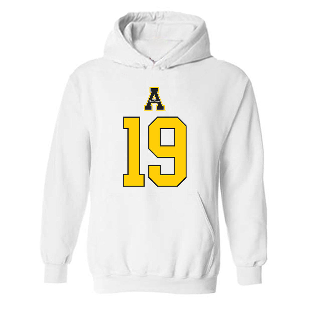 App State - NCAA Football : Christian Waring - Generic Shersey Hooded Sweatshirt-0