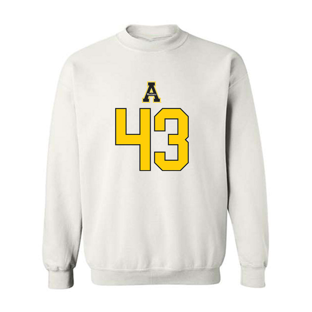 App State - NCAA Football : Evan Mulcare - Generic Shersey Crewneck Sweatshirt-0
