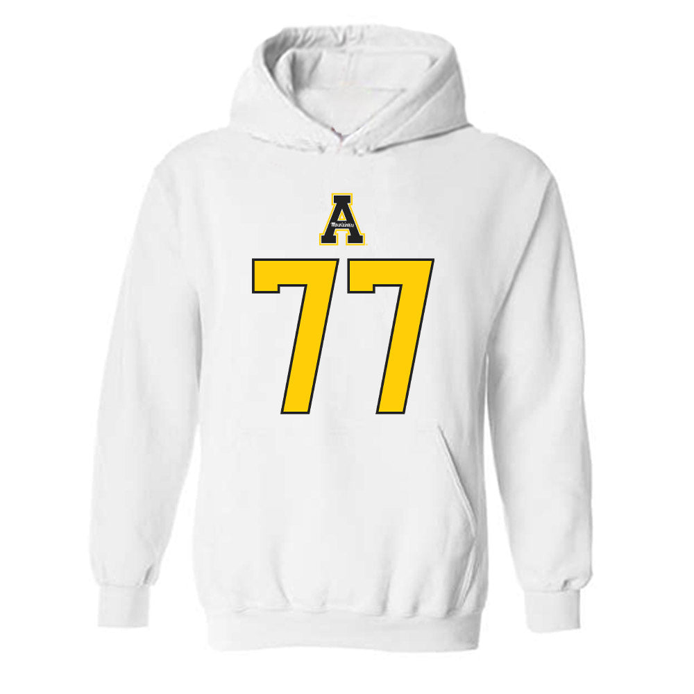 App State - NCAA Football : Daniel Davis - Generic Shersey Hooded Sweatshirt-0