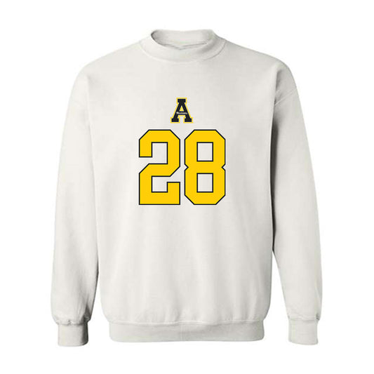 App State - NCAA Football : Cash Brown - Generic Shersey Crewneck Sweatshirt-0