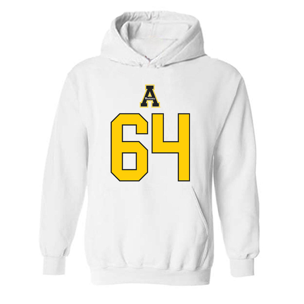 App State - NCAA Football : Jarvis Potts - Generic Shersey Hooded Sweatshirt-0