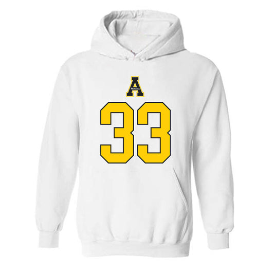 App State - NCAA Men's Basketball : Grant Clayton - Generic Shersey Hooded Sweatshirt-0