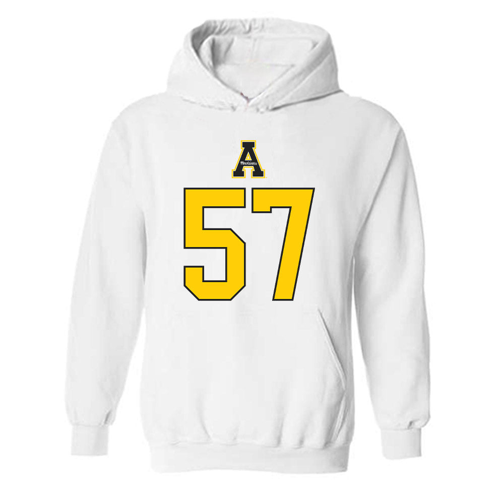 App State - NCAA Football : Devon Manuel - Generic Shersey Hooded Sweatshirt-0