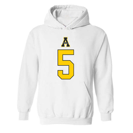 App State - NCAA Women's Basketball : Raven Preston - Generic Shersey Hooded Sweatshirt-0