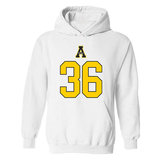 App State - NCAA Football : Andrew Cummings - Generic Shersey Hooded Sweatshirt-0