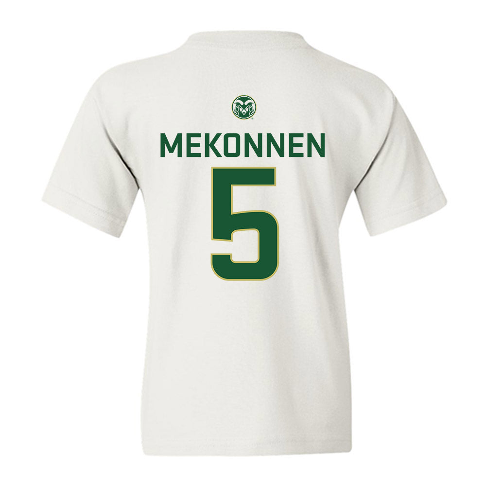 Colorado State - NCAA Men's Basketball : Jonathan Mekonnen - Youth T-Shirt-1