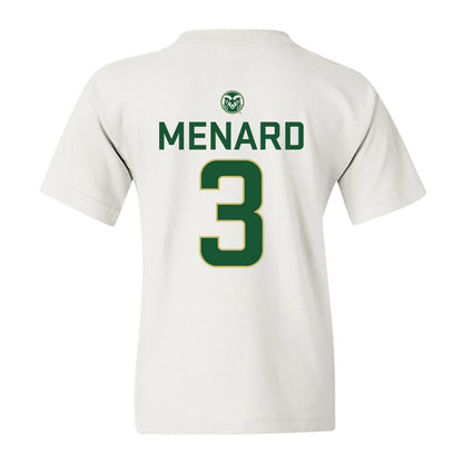 Colorado State - NCAA Men's Basketball : Justin Menard - Youth T-Shirt-1