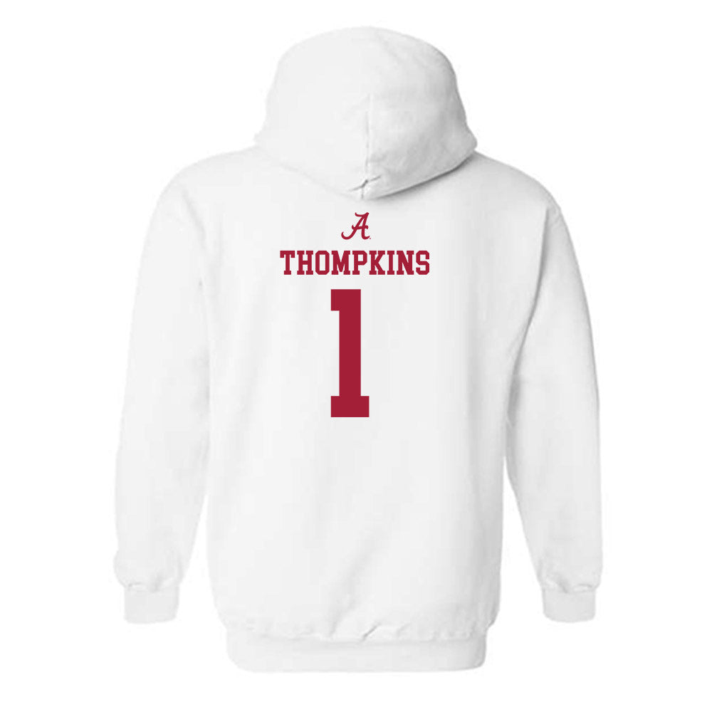Alabama - NCAA Football : Devan Thompkins - Classic Shersey Hooded Sweatshirt-1
