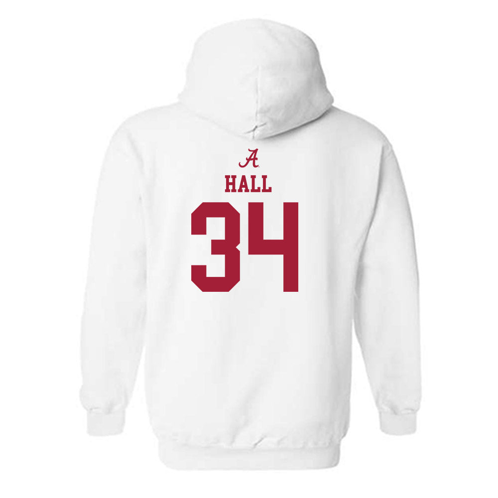 Alabama - NCAA Football : Zay Hall - Classic Shersey Hooded Sweatshirt-1