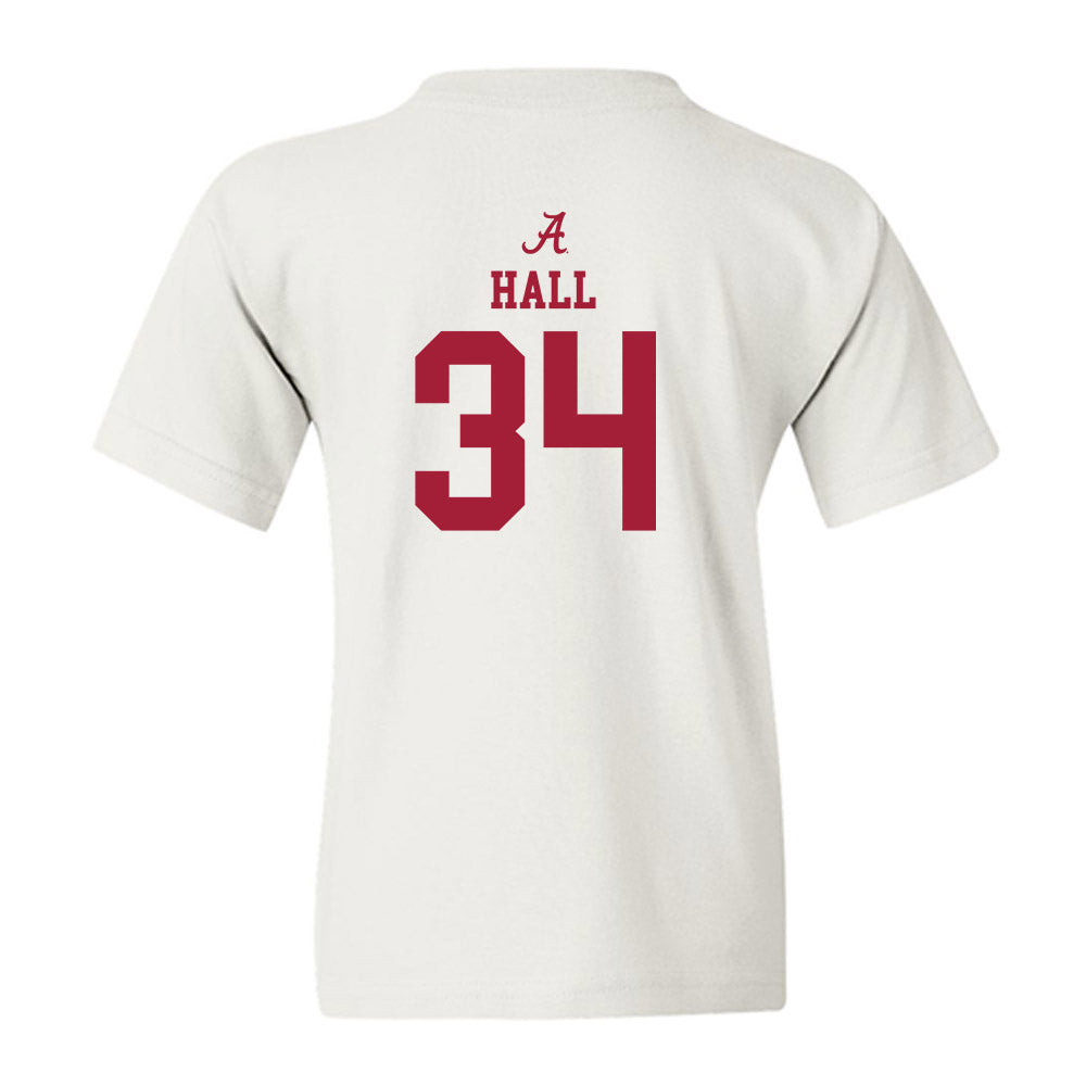 Alabama - NCAA Football : Zay Hall - Classic Shersey Youth T-Shirt-1