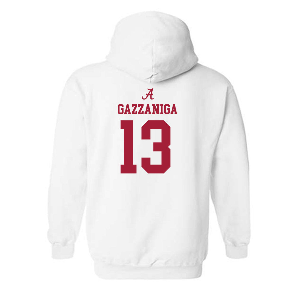 Alabama - NCAA Football : John Gazzaniga - Classic Shersey Hooded Sweatshirt-1