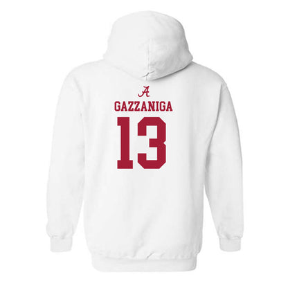Alabama - NCAA Football : John Gazzaniga - Classic Shersey Hooded Sweatshirt-1