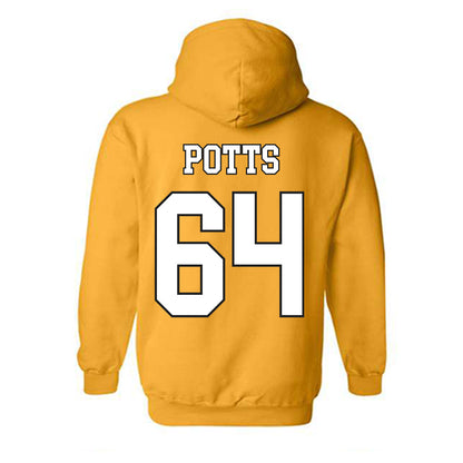 App State - NCAA Football : Jarvis Potts - Generic Shersey Hooded Sweatshirt-1