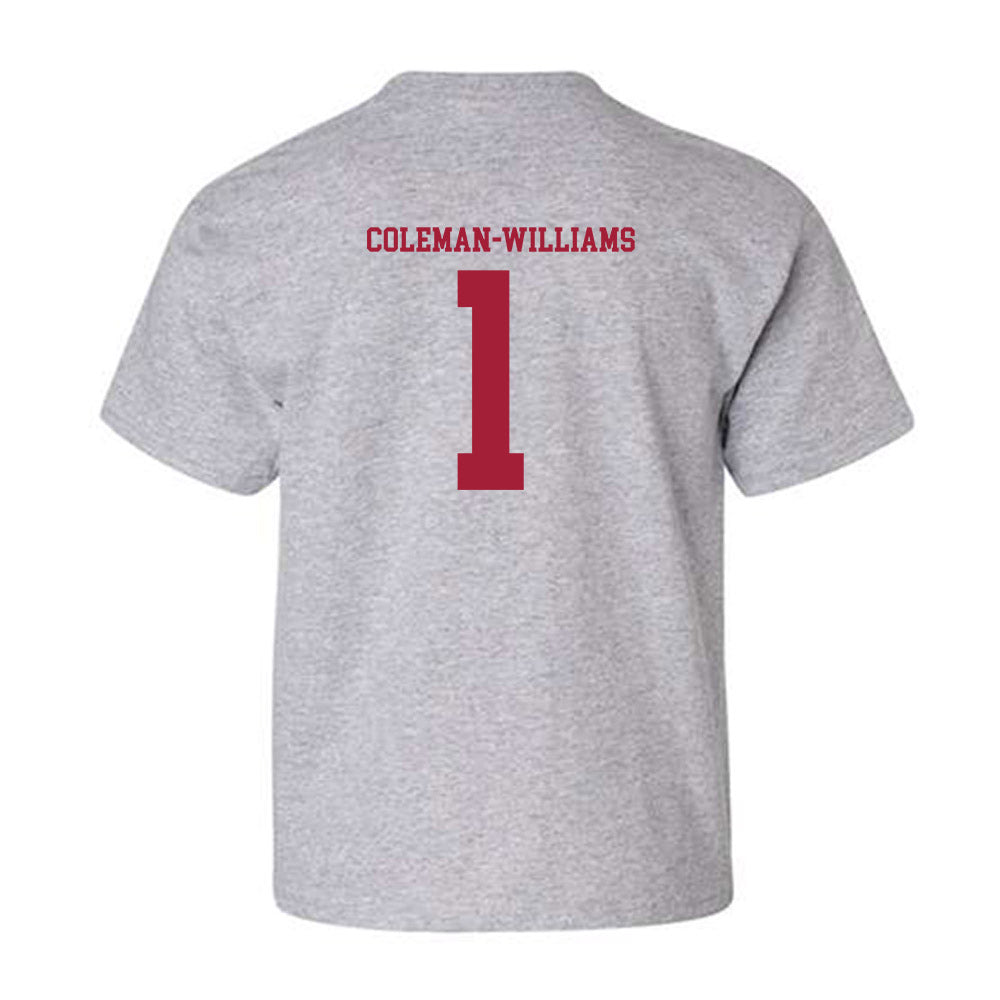 Alabama - NCAA Football : Ryan Coleman-Williams - Classic Shersey Youth T-Shirt-1