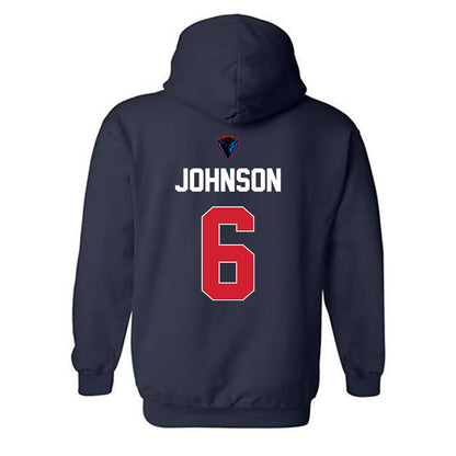 DePaul - NCAA Men's Basketball : Jonas Johnson - Sports Shersey Hooded Sweatshirt-1