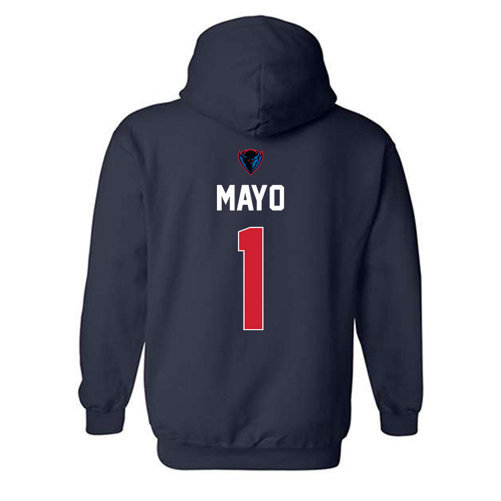 DePaul - NCAA Women's Basketball : Aizhanique Mayo - Sports Shersey Hooded Sweatshirt-1