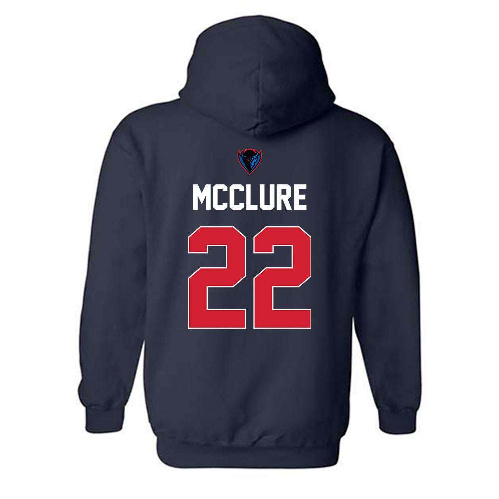 DePaul - NCAA Men's Basketball : Kruz McClure - Sports Shersey Hooded Sweatshirt-1