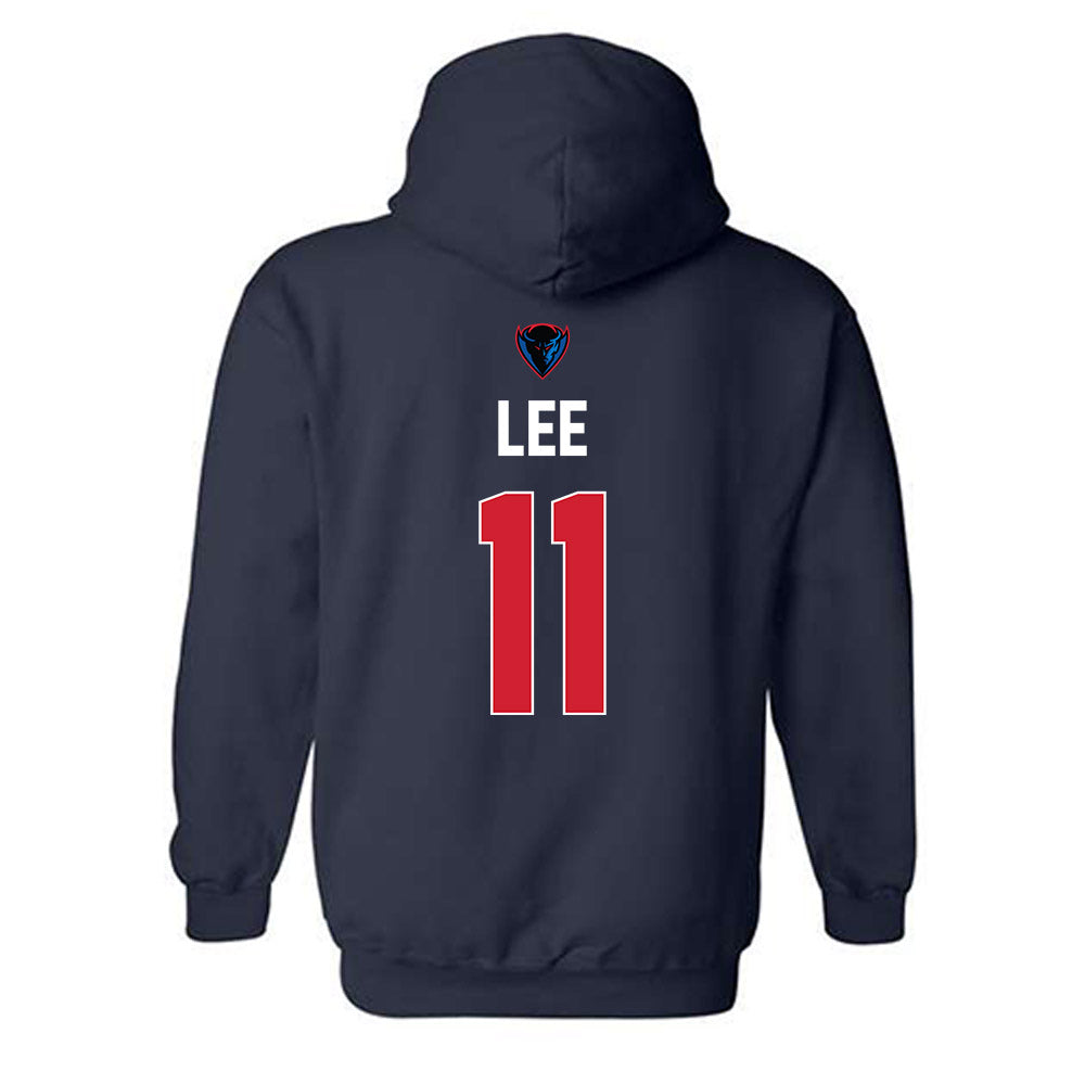 DePaul - NCAA Women's Basketball : Sumer Lee - Sports Shersey Hooded Sweatshirt-1
