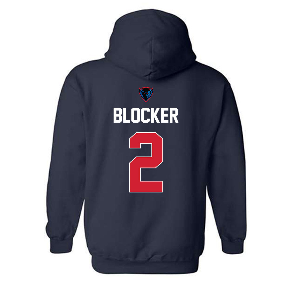 DePaul - NCAA Men's Basketball : Layden Blocker - Sports Shersey Hooded Sweatshirt-1