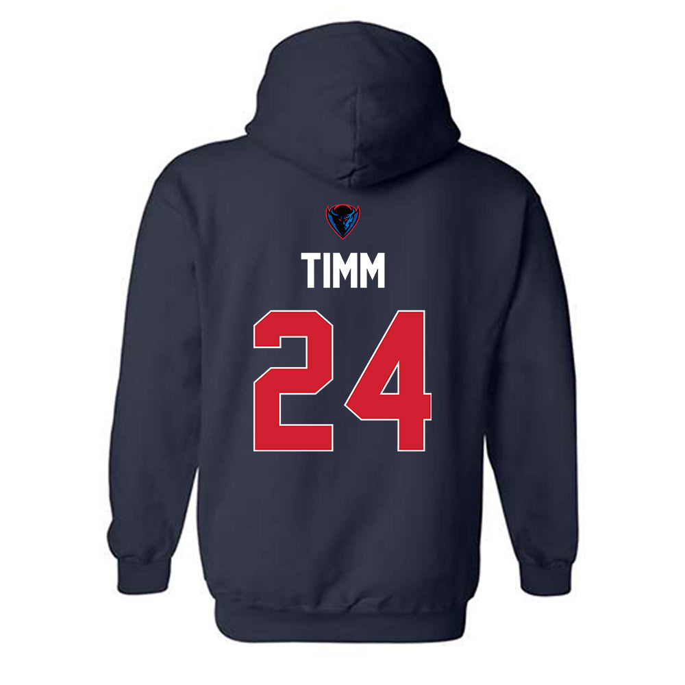 DePaul - NCAA Women's Basketball : Ally Timm - Sports Shersey Hooded Sweatshirt-1
