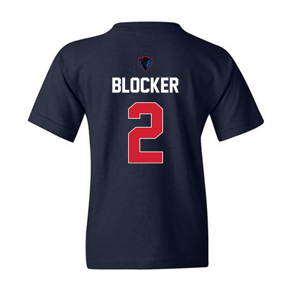 DePaul - NCAA Men's Basketball : Layden Blocker - Sports Shersey Youth T-Shirt-1