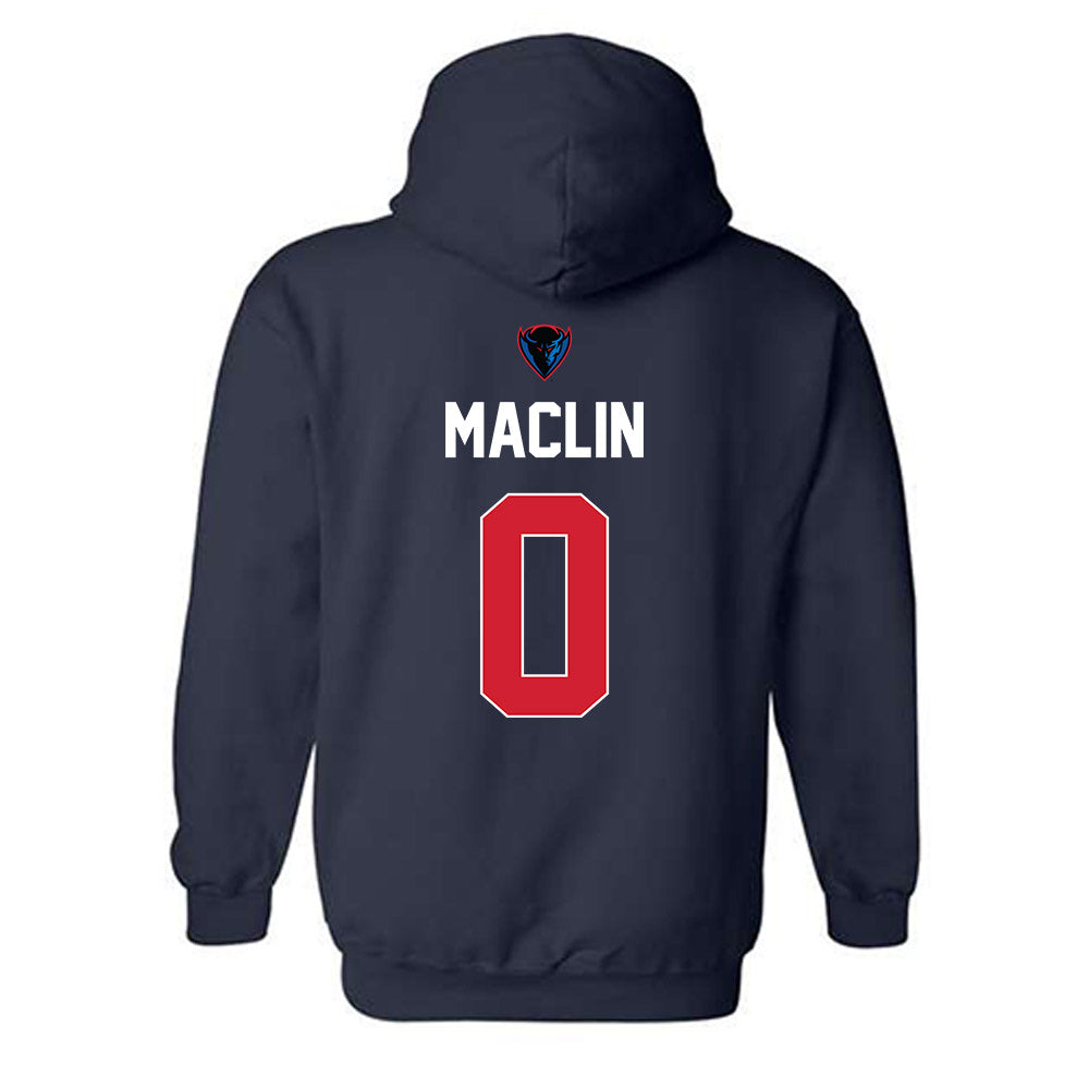 DePaul - NCAA Men's Basketball : Brandon Maclin - Sports Shersey Hooded Sweatshirt-1