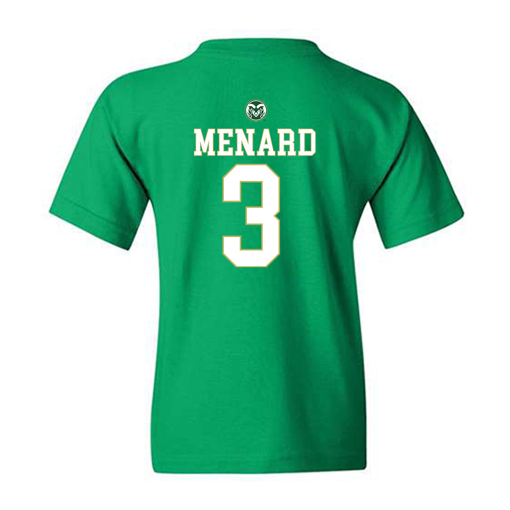 Colorado State - NCAA Men's Basketball : Justin Menard - Youth T-Shirt-1