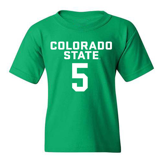 Colorado State - NCAA Men's Basketball : Jonathan Mekonnen - Youth T-Shirt-0