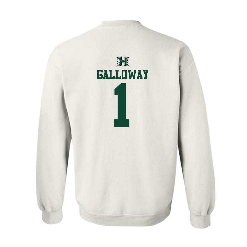 Hawaii - NCAA Men's Volleyball : Chaz Galloway - Replica Shersey Crewneck Sweatshirt-1