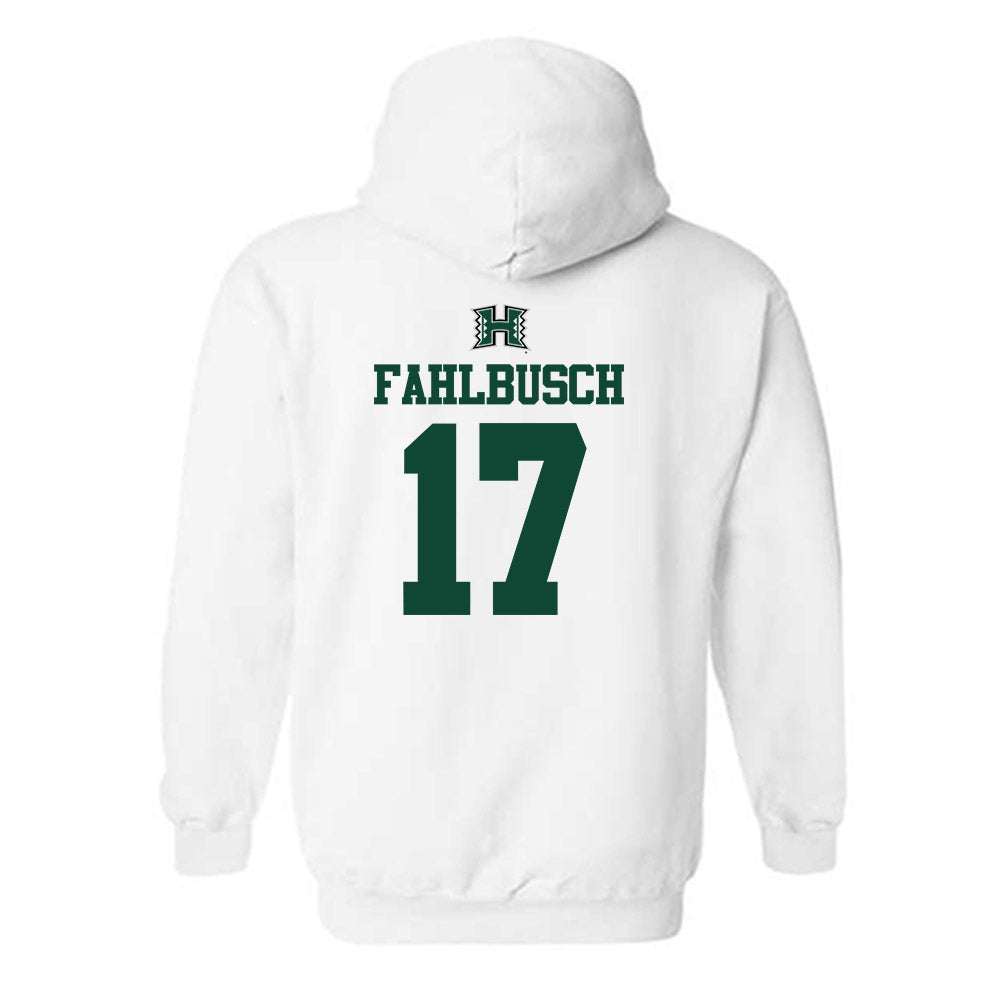 Hawaii - NCAA Men's Volleyball : Thatcher Fahlbusch - Replica Shersey Hooded Sweatshirt-1