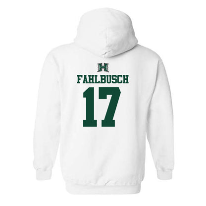 Hawaii - NCAA Men's Volleyball : Thatcher Fahlbusch - Replica Shersey Hooded Sweatshirt-1
