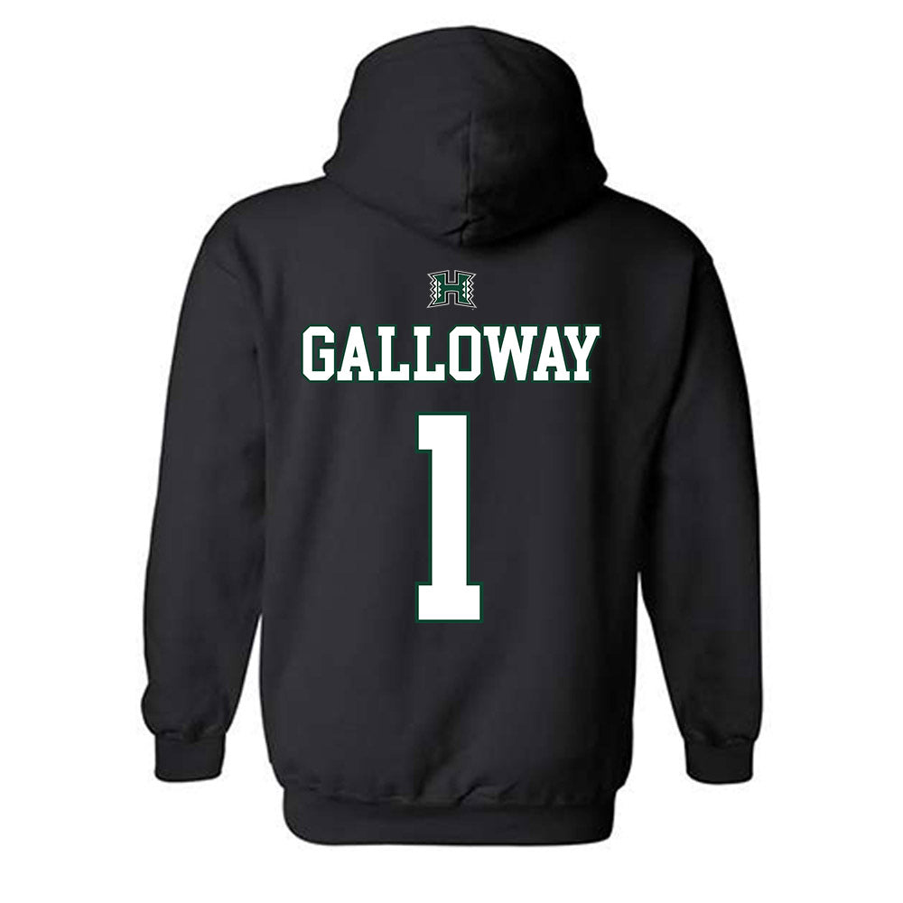 Hawaii - NCAA Men's Volleyball : Chaz Galloway - Sports Shersey Hooded Sweatshirt-1