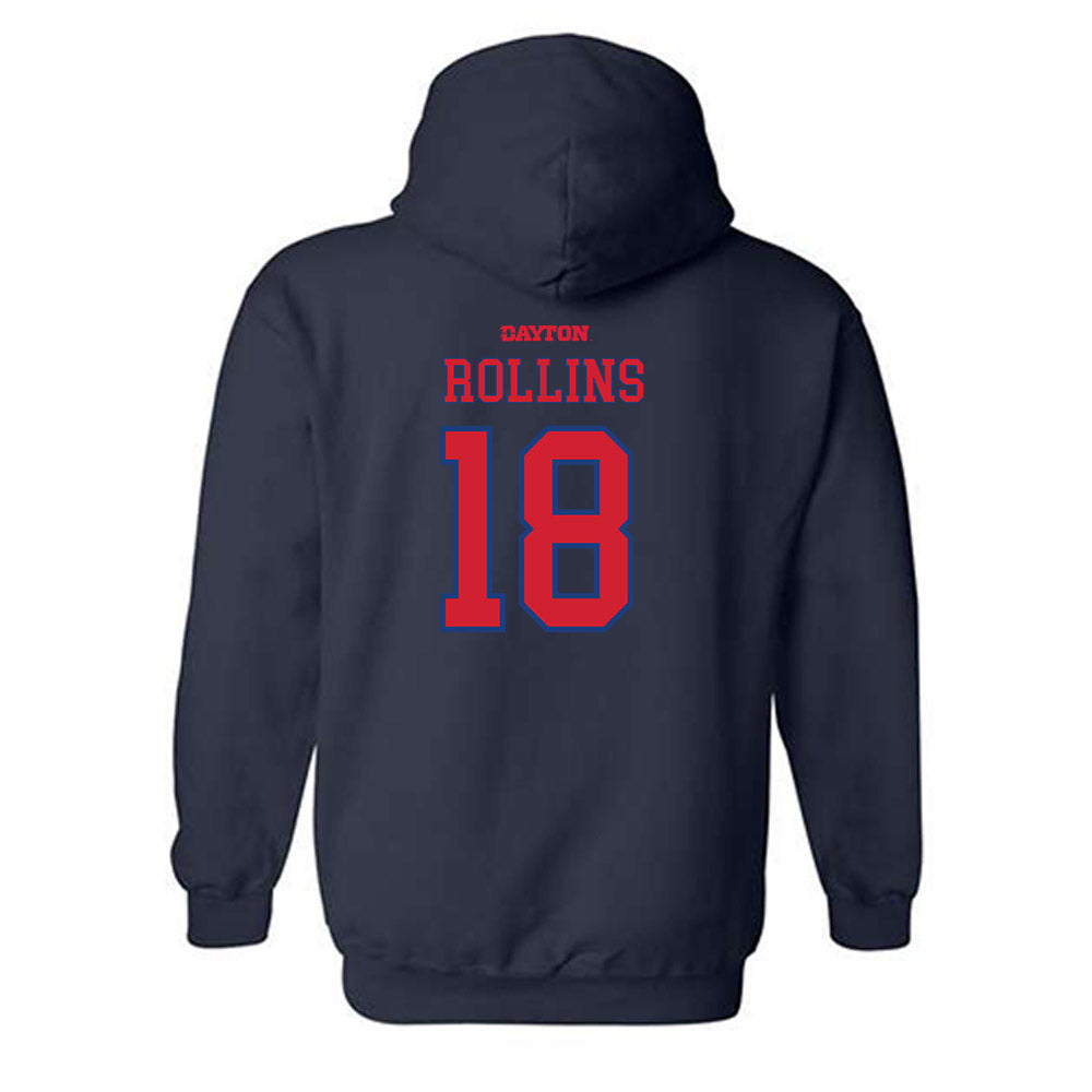Dayton - NCAA Women's Soccer : Delaney Rollins - Generic Shersey Hooded Sweatshirt-1
