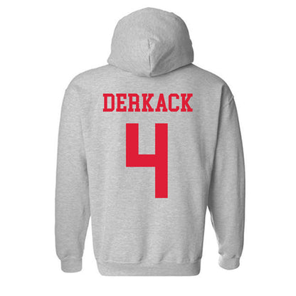 Dayton - NCAA Men's Basketball : Jordan Derkack - Classic Shersey Hooded Sweatshirt-1