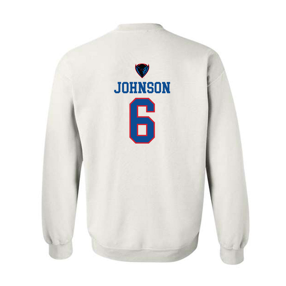 DePaul - NCAA Men's Basketball : Jonas Johnson - Classic Shersey Crewneck Sweatshirt-1