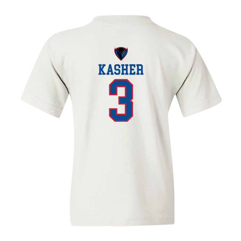 DePaul - NCAA Men's Basketball : Nate Kasher - Classic Shersey Youth T-Shirt-1