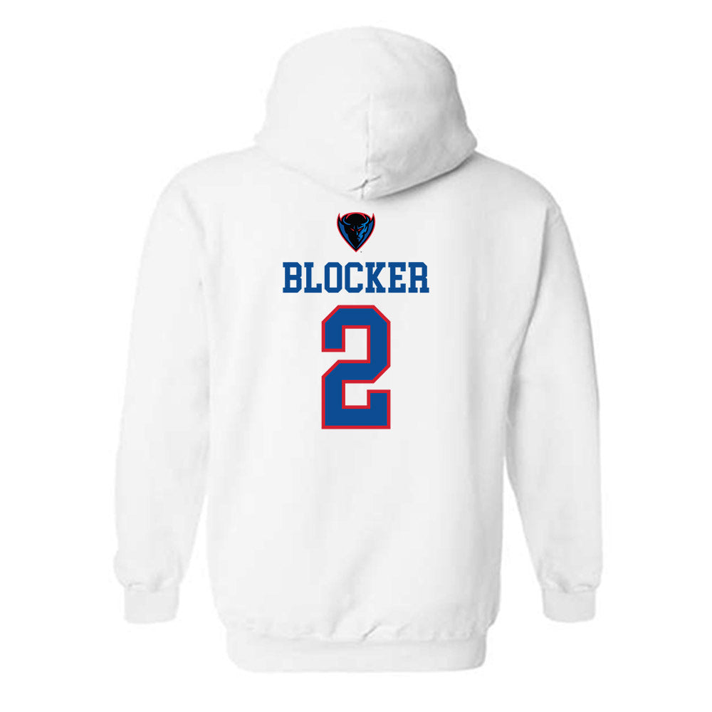 DePaul - NCAA Men's Basketball : Layden Blocker - Classic Shersey Hooded Sweatshirt-1