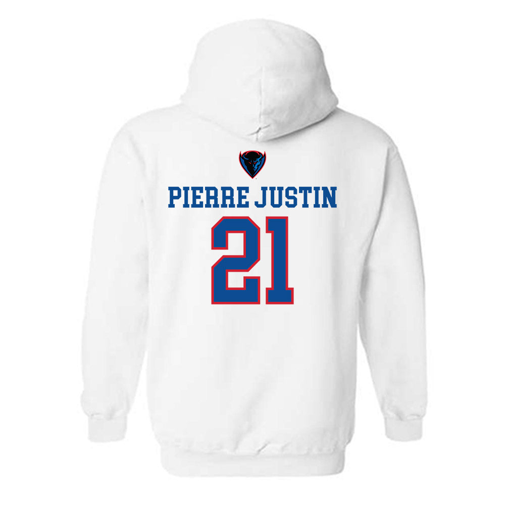 DePaul - NCAA Men's Basketball : Theo Pierre Justin - Classic Shersey Hooded Sweatshirt-1