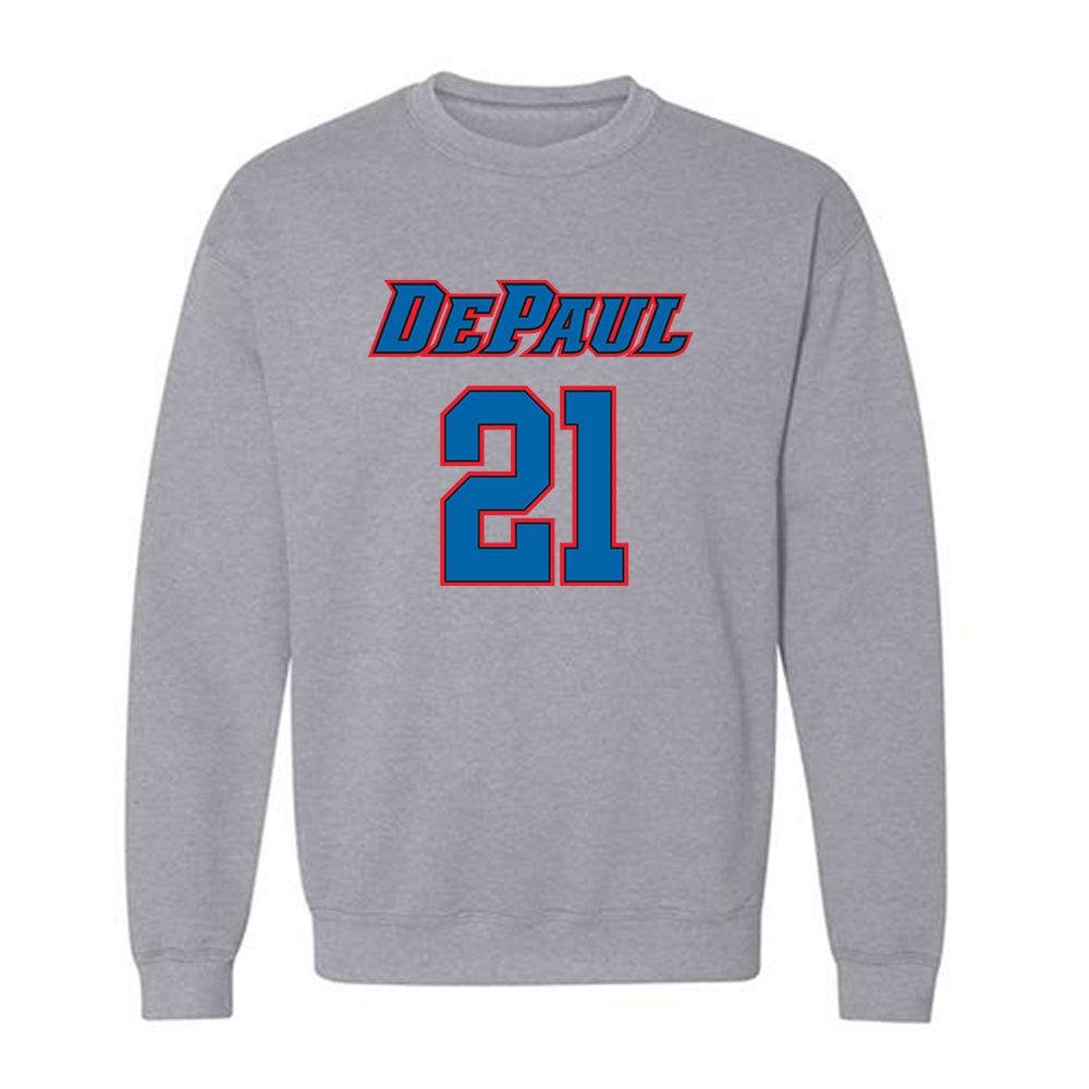 DePaul - NCAA Men's Basketball : Theo Pierre Justin - Classic Shersey Crewneck Sweatshirt-0
