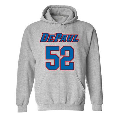 DePaul - NCAA Men's Basketball : Amsal Delalic - Classic Shersey Hooded Sweatshirt-0